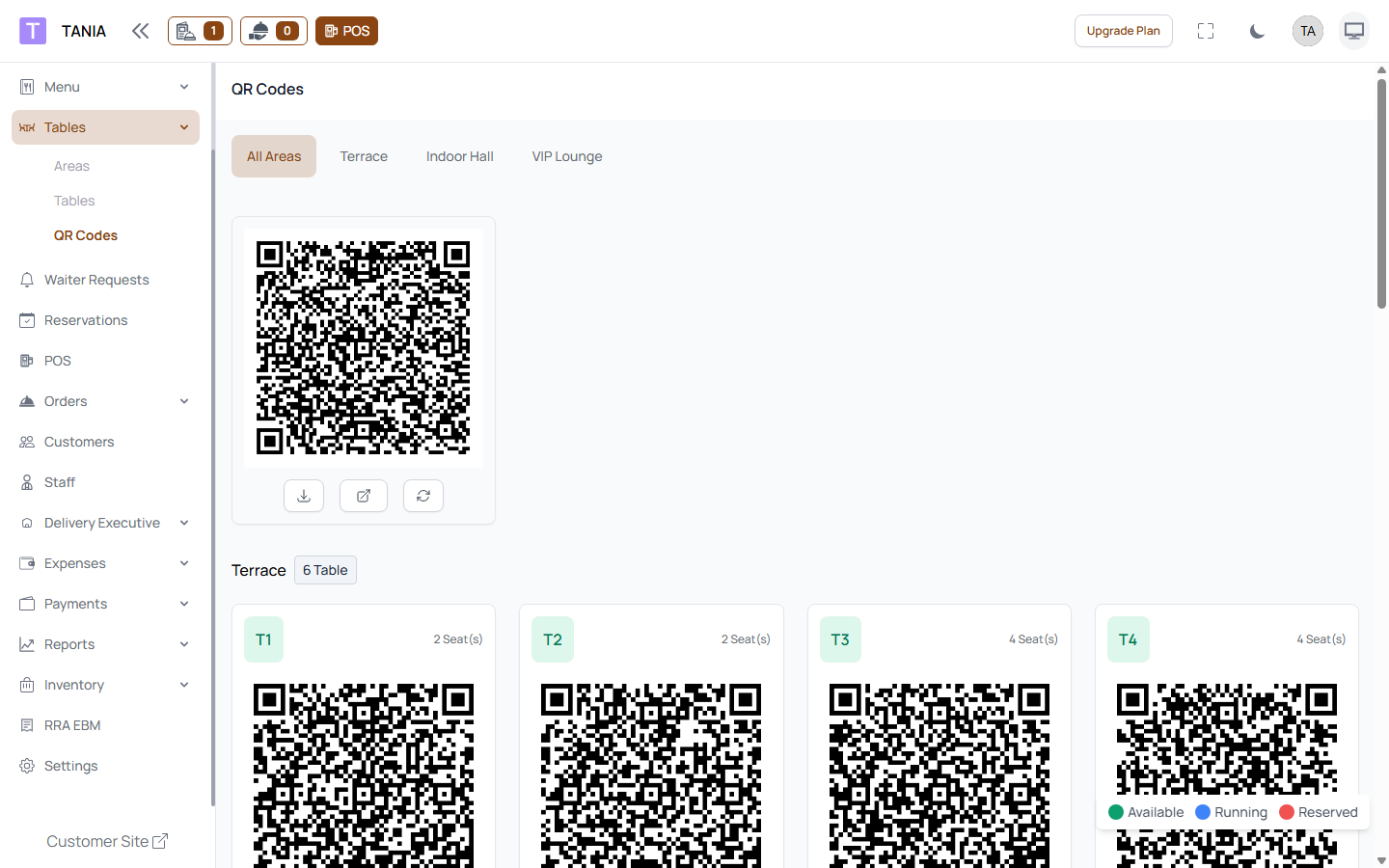 Guests scan a QR code to order from the table